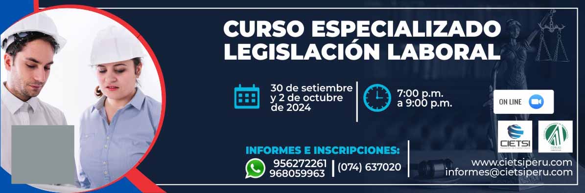 CURSO ESPECIALIZADO LEGISLACIÓN LABORAL 2024